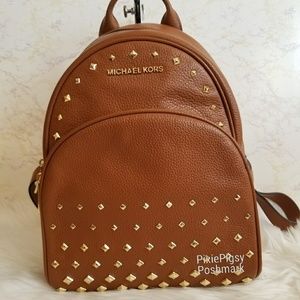 Michael Kors Abbey Studded Leather Backpack Bag